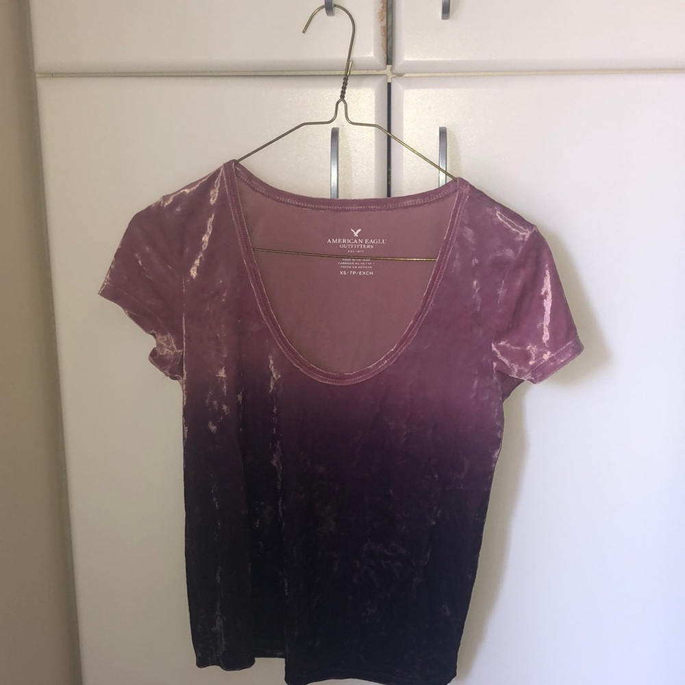 American eagle velvet top